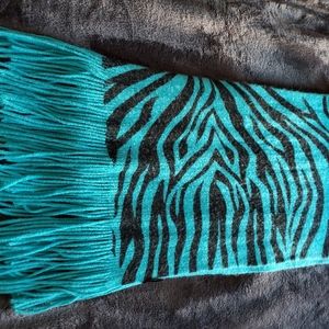 Blue zebra scarf